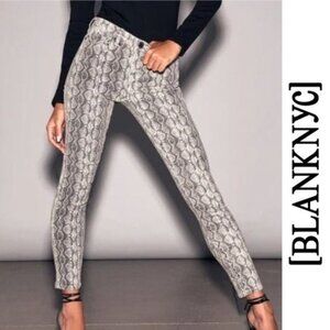 Blank NYC Snake Print Cropped Skinny Jeans Size 24‎ NWT